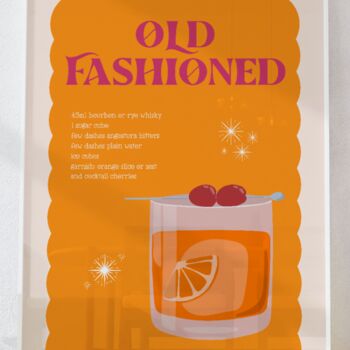 Old Fashioned Cocktail Print, 3 of 4