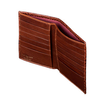 Mens Leather Long Jacket Wallet.'The Pianillo Croco', 7 of 11