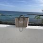 Personalised Beige And Brown Large Chain Tote Beach Bag, thumbnail 2 of 9
