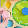 Wooden Teaching Clock And Shape Sorter Puzzle, thumbnail 8 of 11