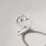 Sterling Silver Daisy Flower Open Adjustable Ring, thumbnail 2 of 9