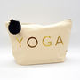 Gold 'Yoga' Pom Pom Make Up Bag, thumbnail 1 of 4