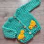 Personalised Baby Name Cardigan With Chicks, thumbnail 10 of 12