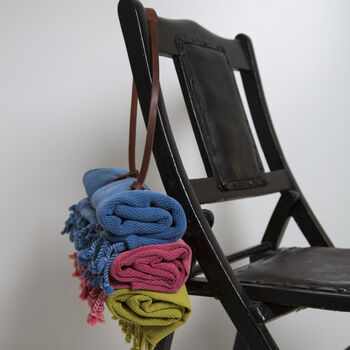 Cotton Beach Towel And Carrier Strap Gift For Mothers, 4 of 9