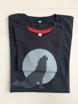 Parent And Child Wolf T Shirt Set, 3 of 10
