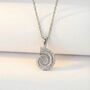 Dainty Silver Ammonite Fossil Necklace, thumbnail 1 of 3