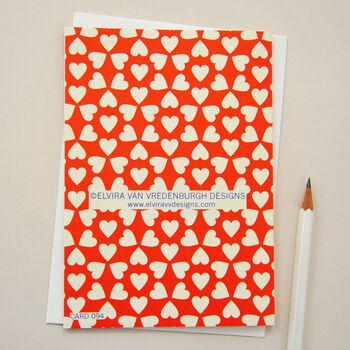 Red Hearts Greetings Card, 2 of 2