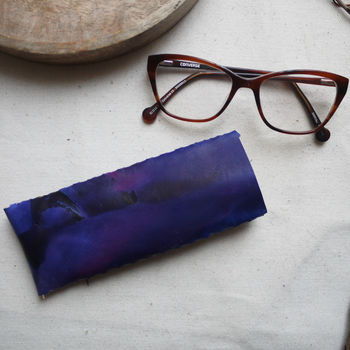 Leather Glasses Case, Hand Tie Dyed, 3 of 8