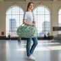 Large Weekend Duffle Bag | Mint Green Geometric Block Print, thumbnail 3 of 7