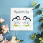 Puffin Couple Valentine's Day Card, thumbnail 3 of 5