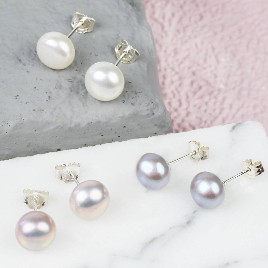 freshwater pearl earrings by lisa angel | notonthehighstreet.com