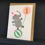 Handmade Elephant 1st Birthday Card, thumbnail 2 of 4