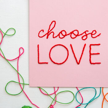 Choose Love Banner Embroidery Kit, 2 of 3