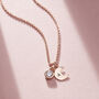 Birthstone And Initial Moon Charm Necklace, thumbnail 4 of 9