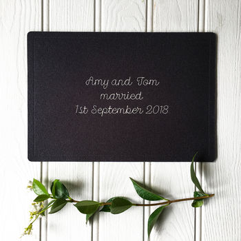 Personalised Wedding/Anniversary Set Of Table Mats, 2 of 4