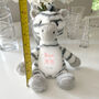 Personalised Born In 2026 Zebra New Baby Teddy Bear, thumbnail 10 of 12