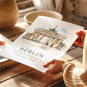 Berlin Travel Print Watercolour Illustration, 4 of 7