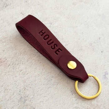 Personalised Leather Loop Keyring, 5 of 9