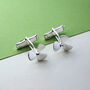 Nautical Propeller Gold Plated Sterling Silver Cufflinks, thumbnail 6 of 7