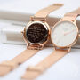 Ladies Personalised Watch With Rose Gold Strap, thumbnail 2 of 4