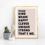 Personalised Kids Positive Affirmation Print, thumbnail 4 of 7