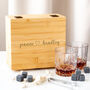 Couples Name Engraved Whisky Glass And Ice Cube Box Set, thumbnail 1 of 6