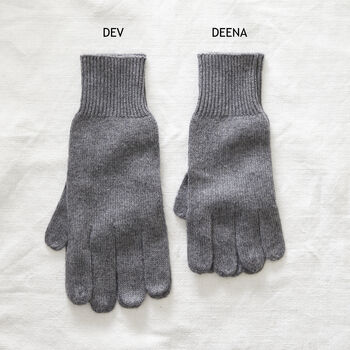 Fair Trade Luxury Soft Fine Knit Merino Mens Gloves, 5 of 12