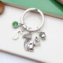 Personalised Cute Squirrel And Acorn Keyring Nature Lover Gift, thumbnail 1 of 11