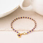 Linear Birthstone Bracelet Amethyst February, thumbnail 1 of 4