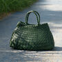 Vegan Leather Hand Weaving Sling Bag, thumbnail 10 of 12