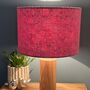 Hilda Clover Pink Tweed Floral Lined Drum Lampshades, thumbnail 7 of 11