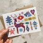 Scandinavian Christmas Cards And Envelopes Set Of Eight, thumbnail 3 of 10