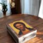 Jesus Christ Icon Print, Orthodox Wood Wall Art, thumbnail 2 of 5