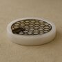 Black Marble Ashtray With Laser Cut Steel Lid, thumbnail 2 of 5