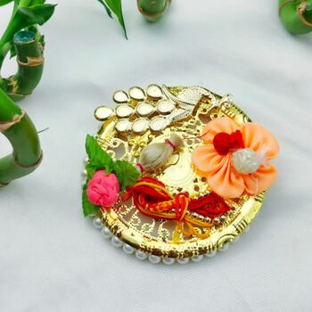Beaded Thin Threaded Rakhi For Brother Raksha Bandhan, 6 of 6