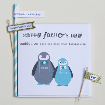 Happy Father's Day / Step Dad Penguin Card, 4 of 4