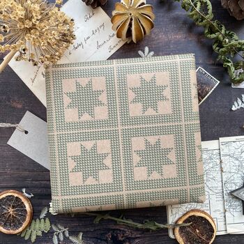 Star Patchwork 'Little Women' Paper Fibre Wrapping Paper, 3 of 12