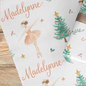Sugarplum Fairy Personalised Christmas Wrapping Paper, 4 of 4