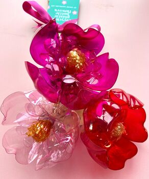 Valentines Small Recycled Plastic Bottle Flower Bouquet, 3 of 8