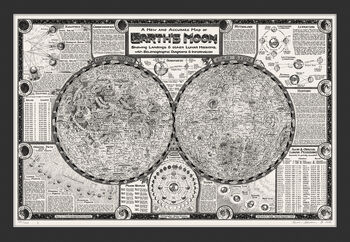 Moon Map Hand Drawn Fine Art Print, 10 of 12