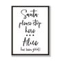 Personalised Santa Please Stop Here Christmas Sign, thumbnail 4 of 5