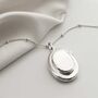 Sterling Silver Double Oval Locket, thumbnail 2 of 11