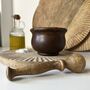 Antique Wooden Pestle And Mortar, thumbnail 4 of 5
