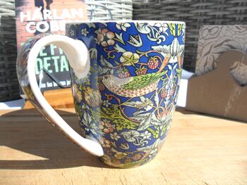 Set Of Six Aspen Mugs In Blue Strawberry Thief Design, 11 of 12