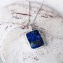 'The Rectangle' Lapis Lazuli Sterling Silver Necklace, thumbnail 1 of 8