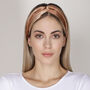 Tie And Dye Browns Mulberry Silk Headband, thumbnail 2 of 5