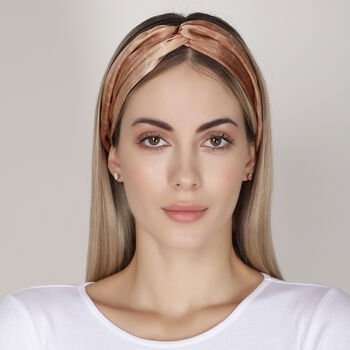 Tie And Dye Browns Mulberry Silk Headband, 2 of 5