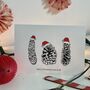 Pine Cones With Christmas Hats Pack Of Six, thumbnail 5 of 6