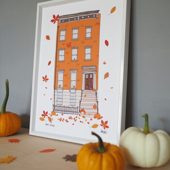 Autumn Townhouse Print, 3 of 3