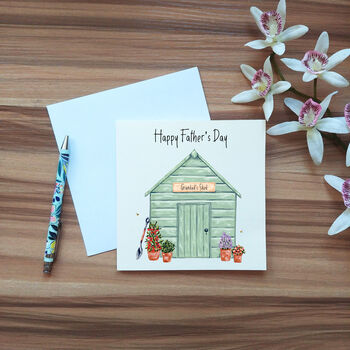 Personalised Garden Shed Father's Day Card, 2 of 5